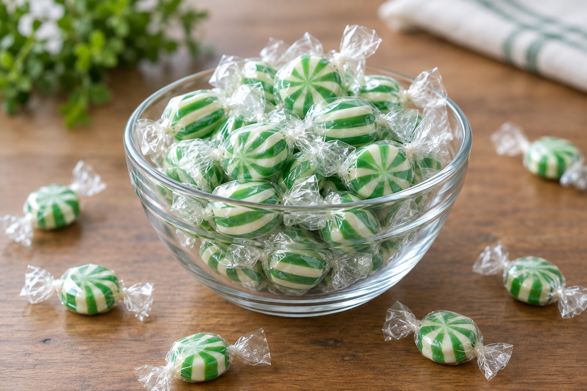 Starlight Spearmint Bulk Candy (Green and White)